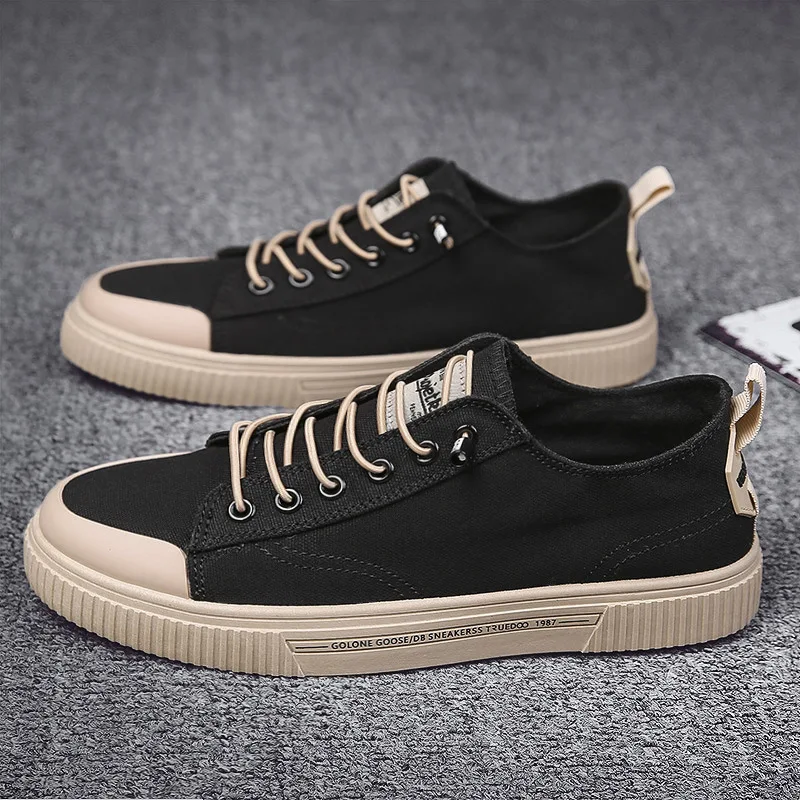 Men Canvas Shoes Vulcanized Men's Casual Sneakers Spring Summer Slip on Flat Men Loafers Skate Male Sneakers Student 2024