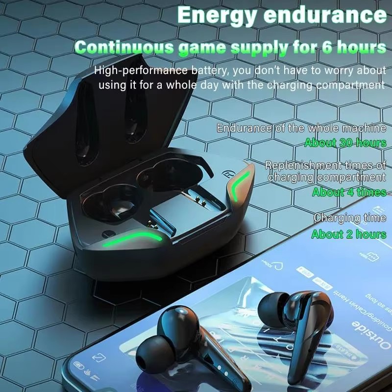 G11 Bluetooth Headset True Wireless Connection 5.3 Protocol Connection Stable Appearance Cool Rechargeable Bright Light