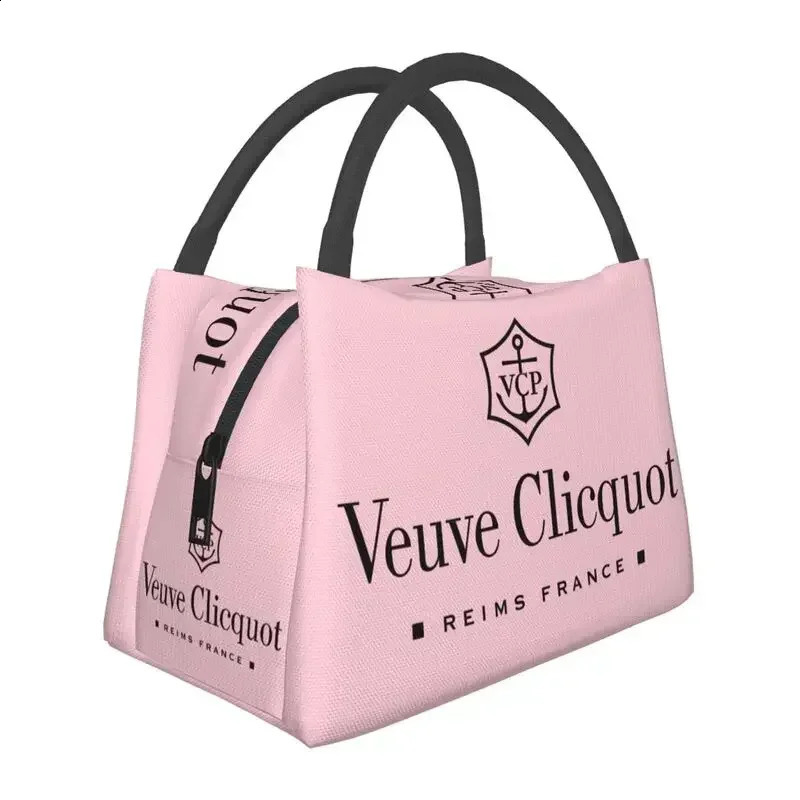 Custom Clicquot Champagne Lunch Bags Men Women VCP Warm Cooler Insulated Boxes for Picnic Camping Work Travel 240903