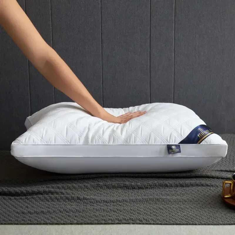 Soft cotton pillow core for neck support used by Hilton hotels for high-quality adult student families with one or two pillow cores W240902