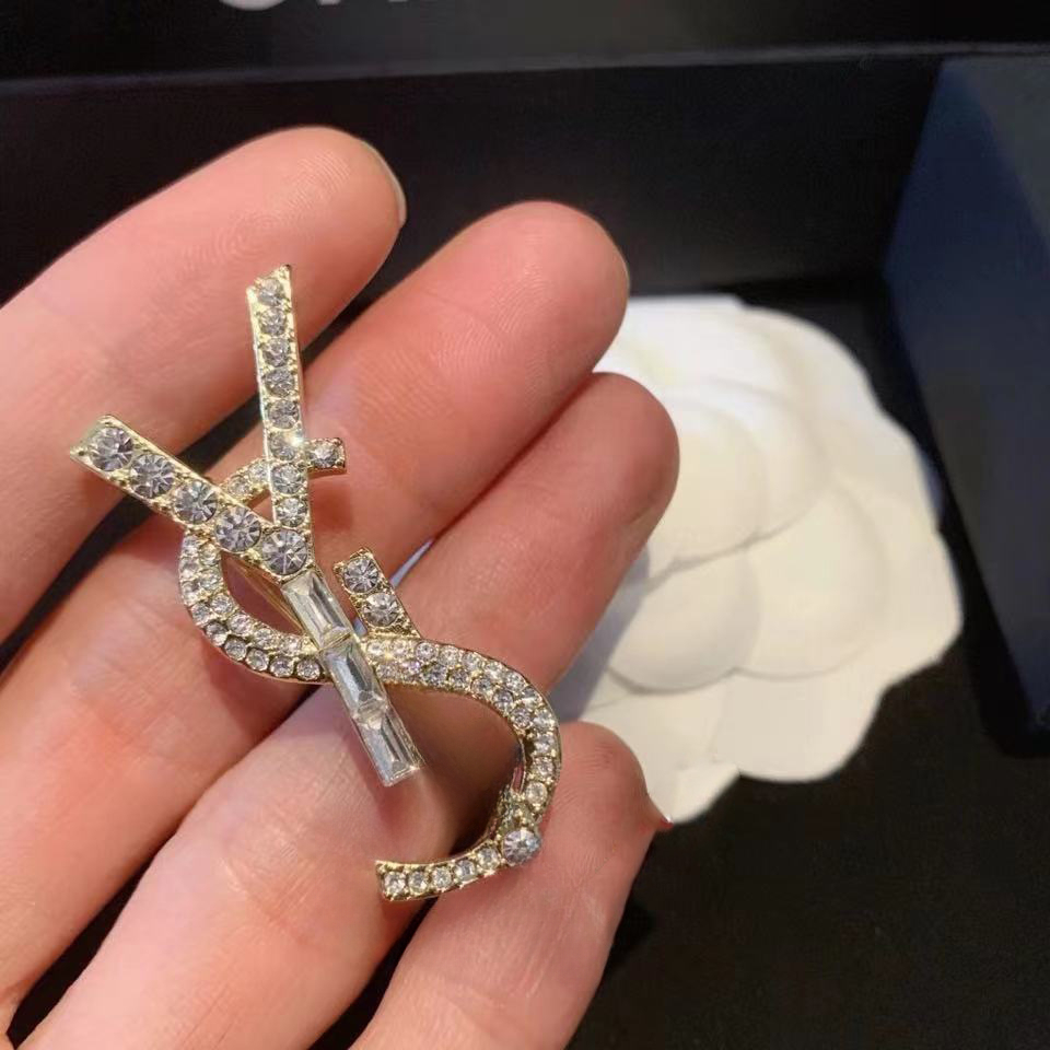 Brooches Men Womens Brand Gold Letter Brooch Pin Suit Dress Pins For Lady Specifications Designer Jewelry