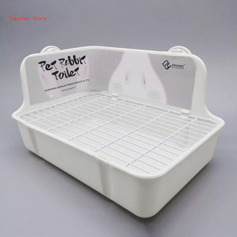 Potty Trainer Corner Litter Box Pet Pan Bedding for Small Animal Rabbit Hamster Ferret Gerbil Chinchilla 6XDD