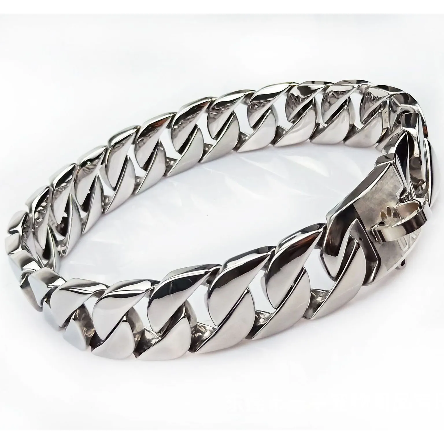 32mm Pets Collars Chain Leashes Stainless Steel Casting Chains Dog Collar High Grade Bulldog Pet Necklace tool