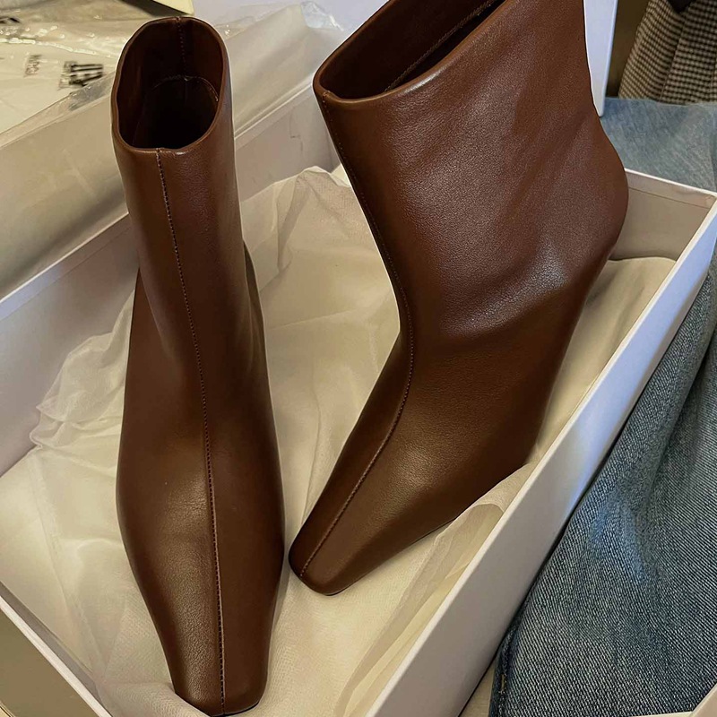 Star style Square toe Patent Leather Women Ankle Booties Autumn Winter Fashion High heels Modern Chelsea Boots Shoes Botas Mujer