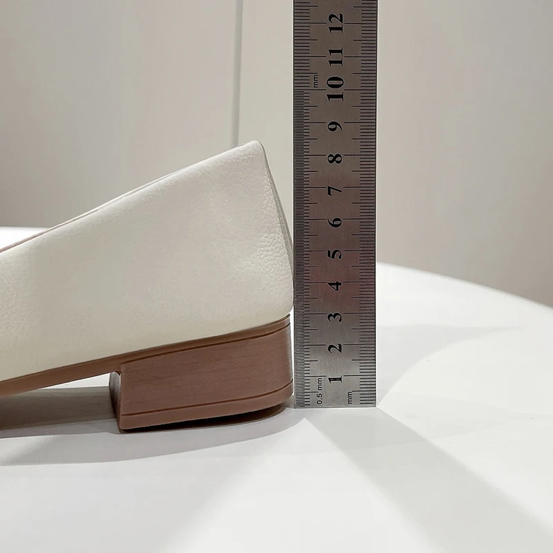 Sweet Butterfly-knot Design Women Flats Solid Color Leather Woman Shoes Ladies Soft Sole Square Toe Slip-on Casual Shoe