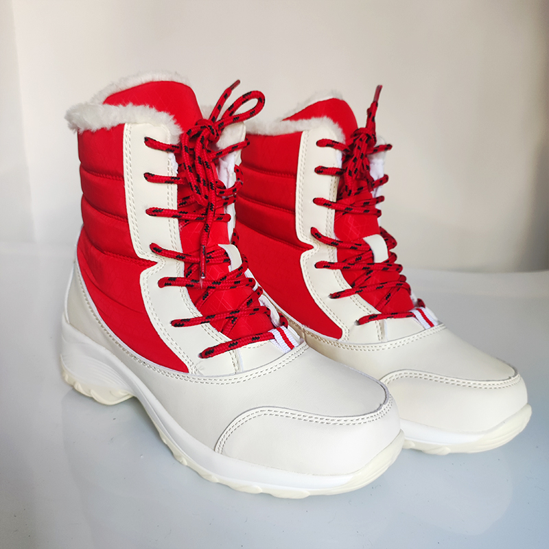 Snow Women's Waterproof Winter 2024 New Ankle Boots Warm Black Short Plush Lightweight Suede Leather Flat Shoes de60