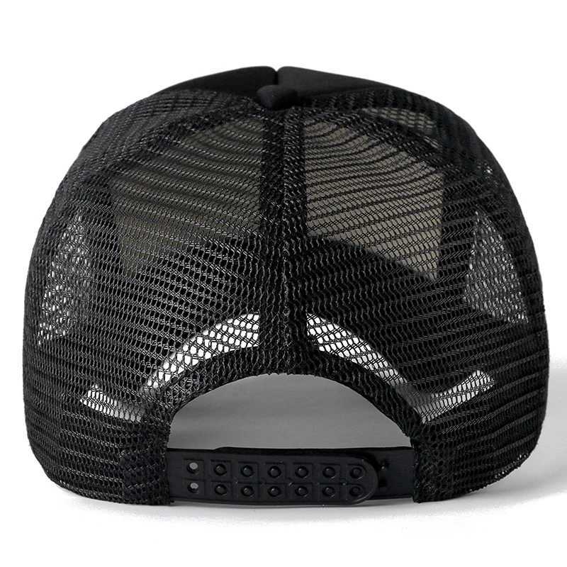 Neutral casual flat net baseball cap with adjustable snap button suitable for women men hip-hop truck driver hats streetwear dad hats W240903