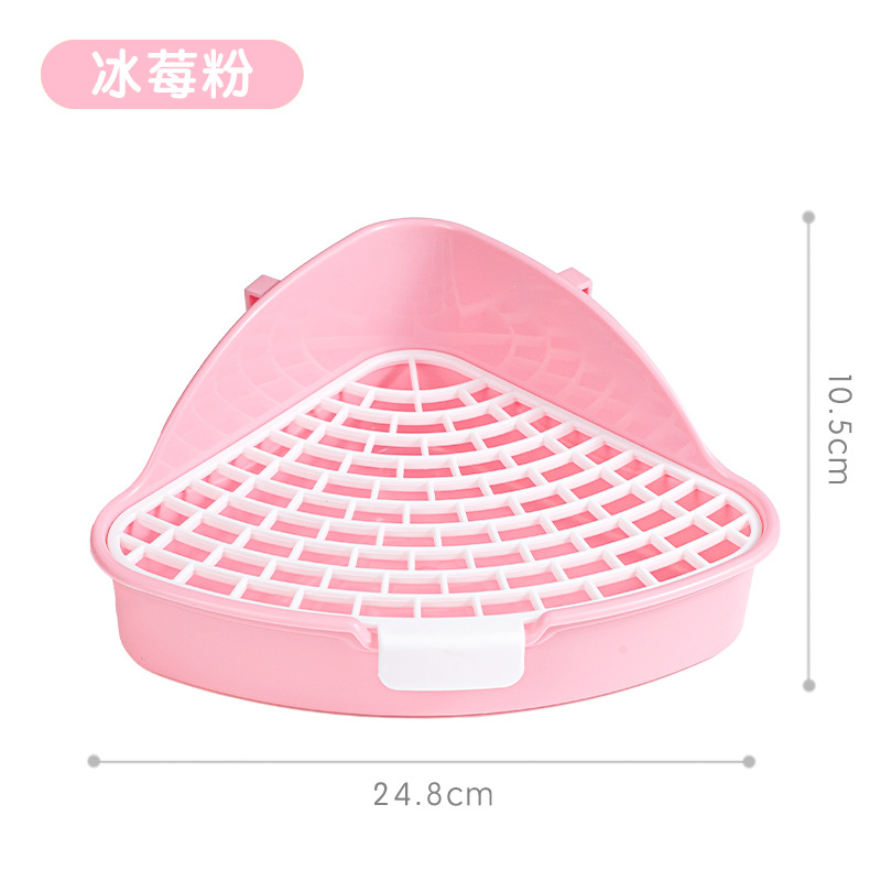 Medium Rabbit Litter Box Bunnies Corner Toilet Box for Ferret Hamster Dragon Cat Guinea Pig Dutch Pig Supplies