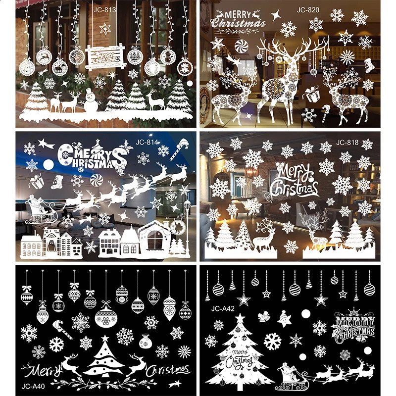 Window Stickers Merry Decorations at Home Celebration Navidad Christmas Gifts 240904