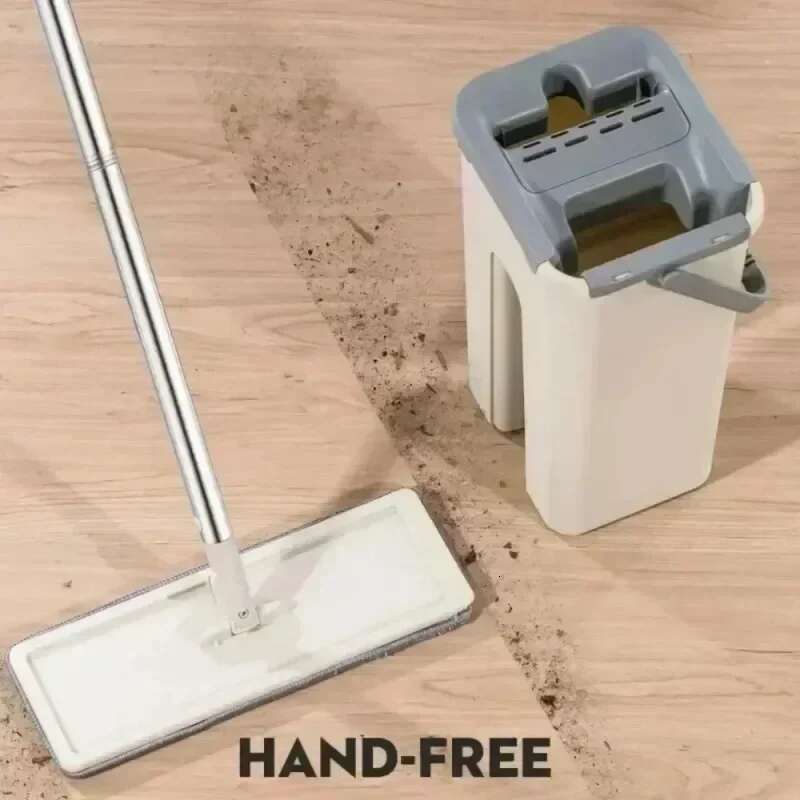 Smart Squeeze Mop Bucket Set - Efficient or Cleaning for Wet and Dry Use