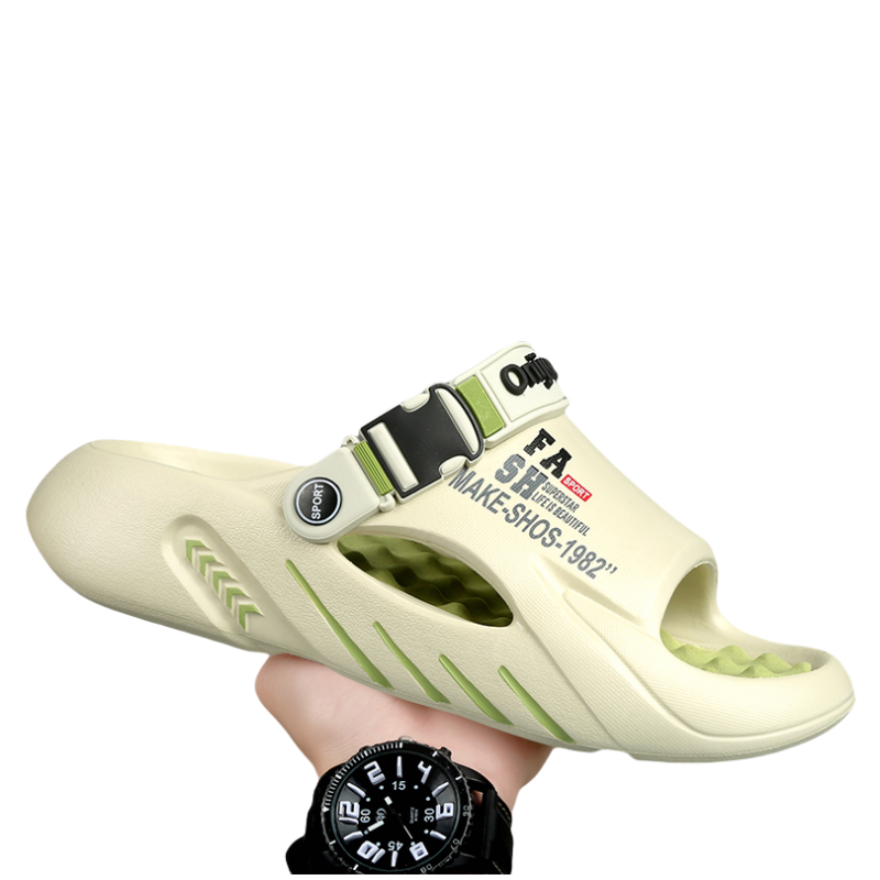 New Men's Slippers Indoor Outdoor Sandals Beach Massage Comfortable Soft Slides Casual Shoes Home Men's Sandals Big Size 46 47