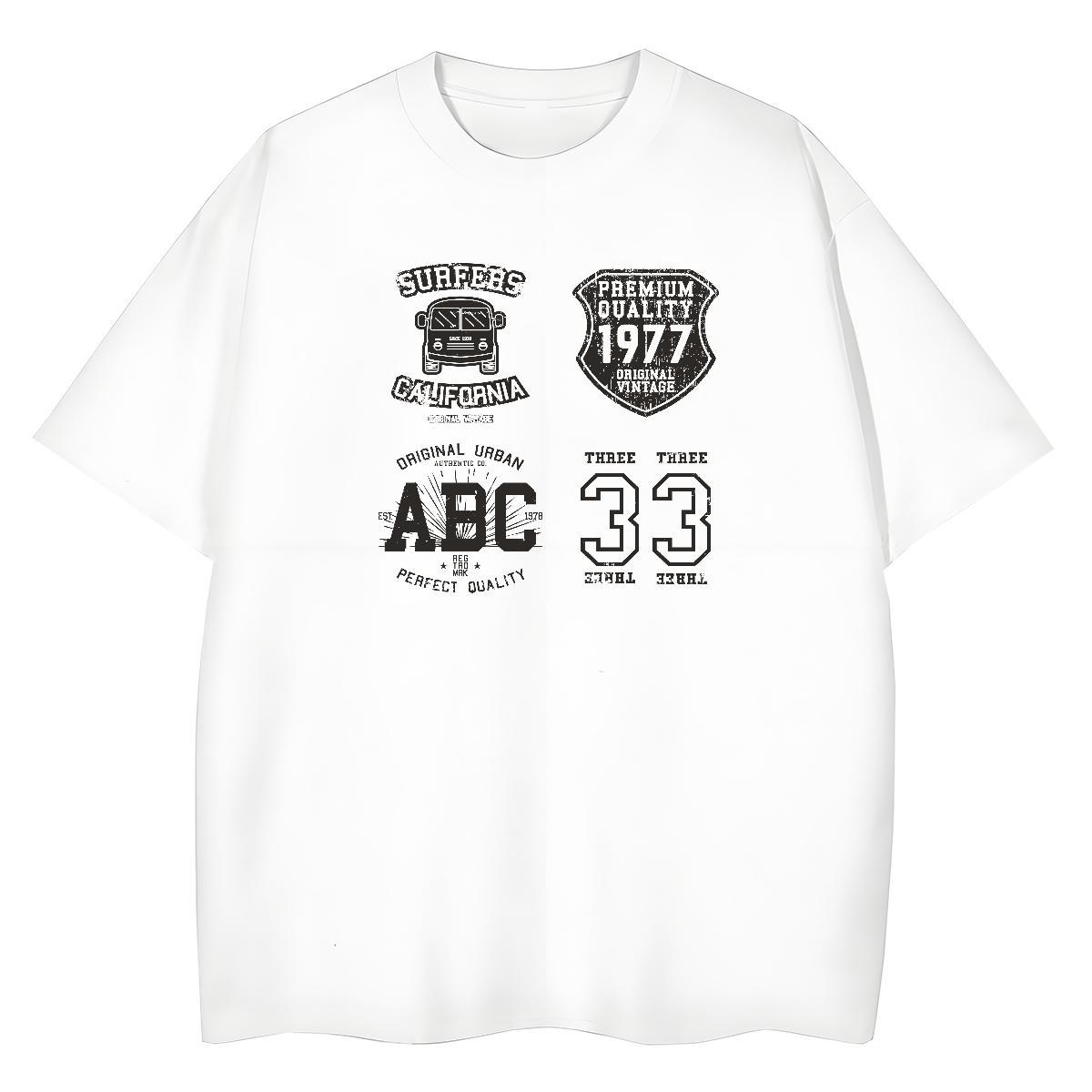 Free Shipping T-Shirts 230g 100% Cotton letter Casual Daily Wear Anime Breathable Short Sleeve Tshirt for Man Woman Custom Clothes