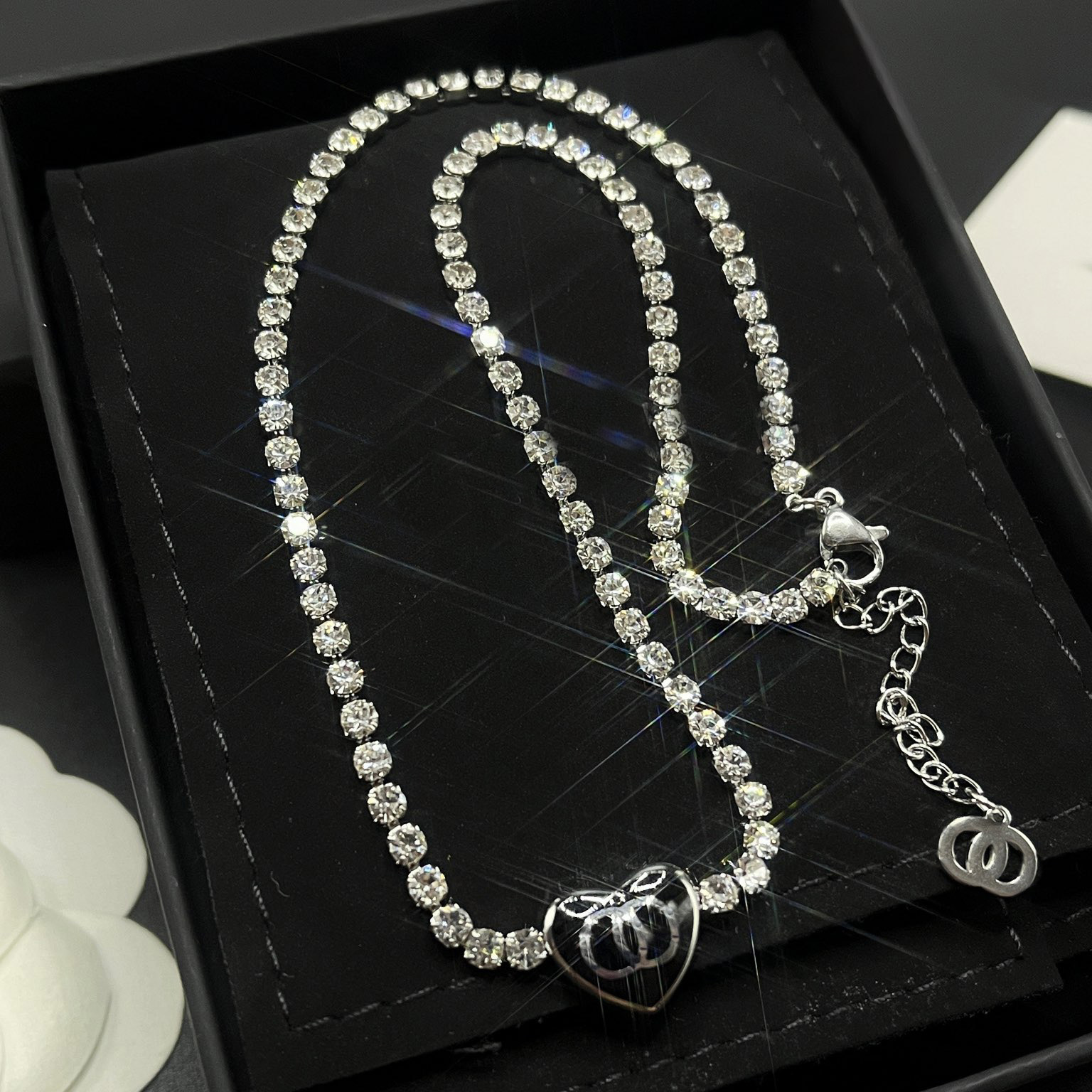 Crystal Necklaces Pendants Fashion Love Charm Womes Gift Geometry Pendant Necklace High Quality Classic Jewelry Stainless Steel Non Fade Wholesale