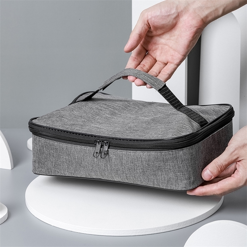 Square Insulated Lunch Bag for Women Thermal Cooler Bento Box Bags Food Portable Travel Picnic Delivery Meal Container y240903