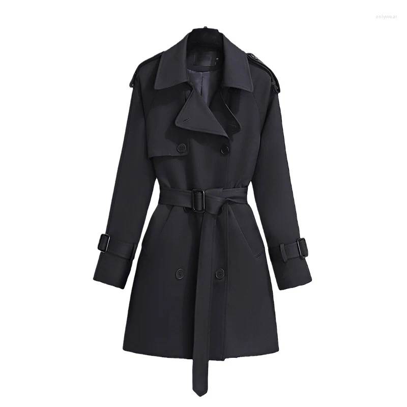Women's Trench Coats Autumn Windbreaker For Women Versatile Long Sleeve Double Breasted Coat Fashion Female Designer Clothing