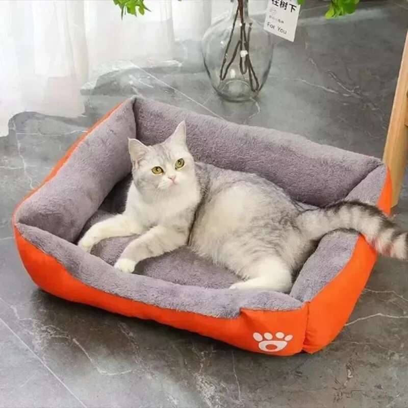 Cozy 2024 Pet House with Washable Soft PP Cotton - Large Waterproof Non-Slip Dog Bed