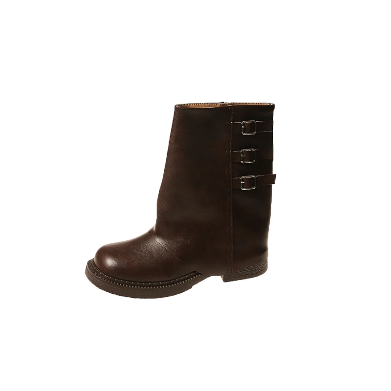 New Retro Style Knee High Women Fashion Ladies Slip on Long Boots Autumn Winter Women's Footwear Knight Booties