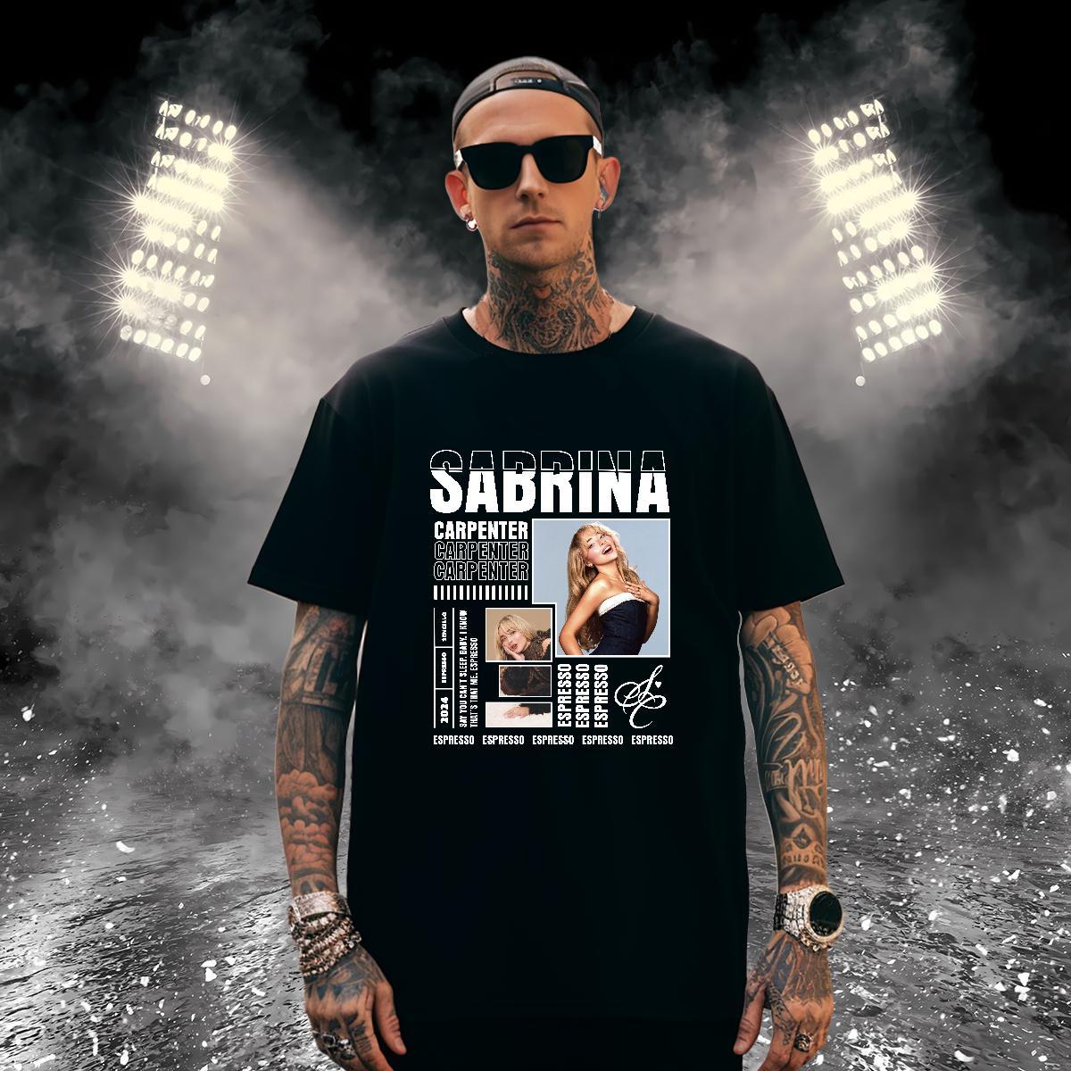 Classic SABRINA CARPENTER Men T Shirts Street wear Hip Hop Couples T Shirts 100% Cotton 230g Free Shipping Short Sleeve Soft Custom Big Size Clothings