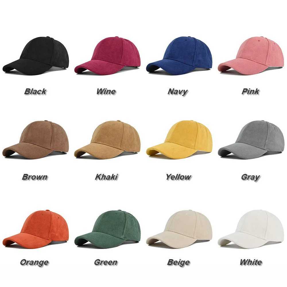 Solid suede retro baseball cap suitable for men women spring autumn street fast back hip-hop hat adjustable faux fur sunscreen sun hat W240903