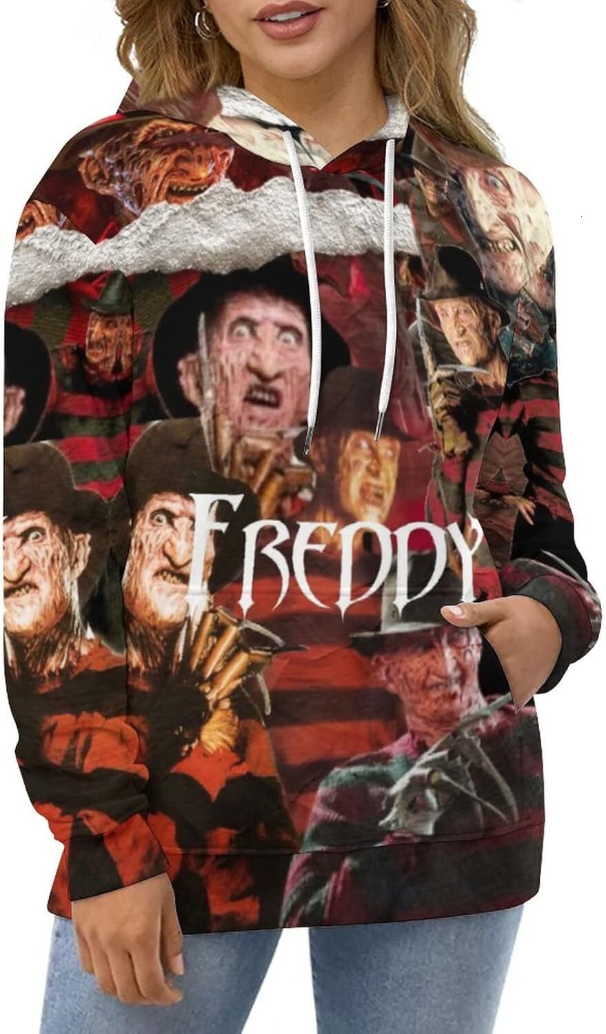 Hoodie for Mens Womens Freddy Krueger Unisex 3D Novelty Hoodies Teen Pullover Sweatshirt Casual Tracksuit with Pockets M Graphic Hoodies sweatshirt