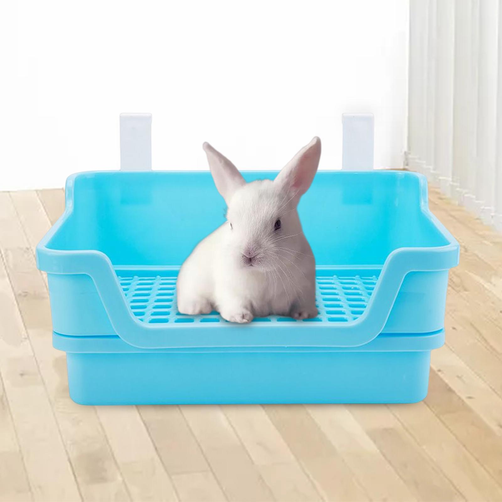 Rabbit Litter Box Toilet Pet Pan Potty Trainer Bedding Box Guinea Pig Corner Litter for Chinchillas Bunny Galesaur
