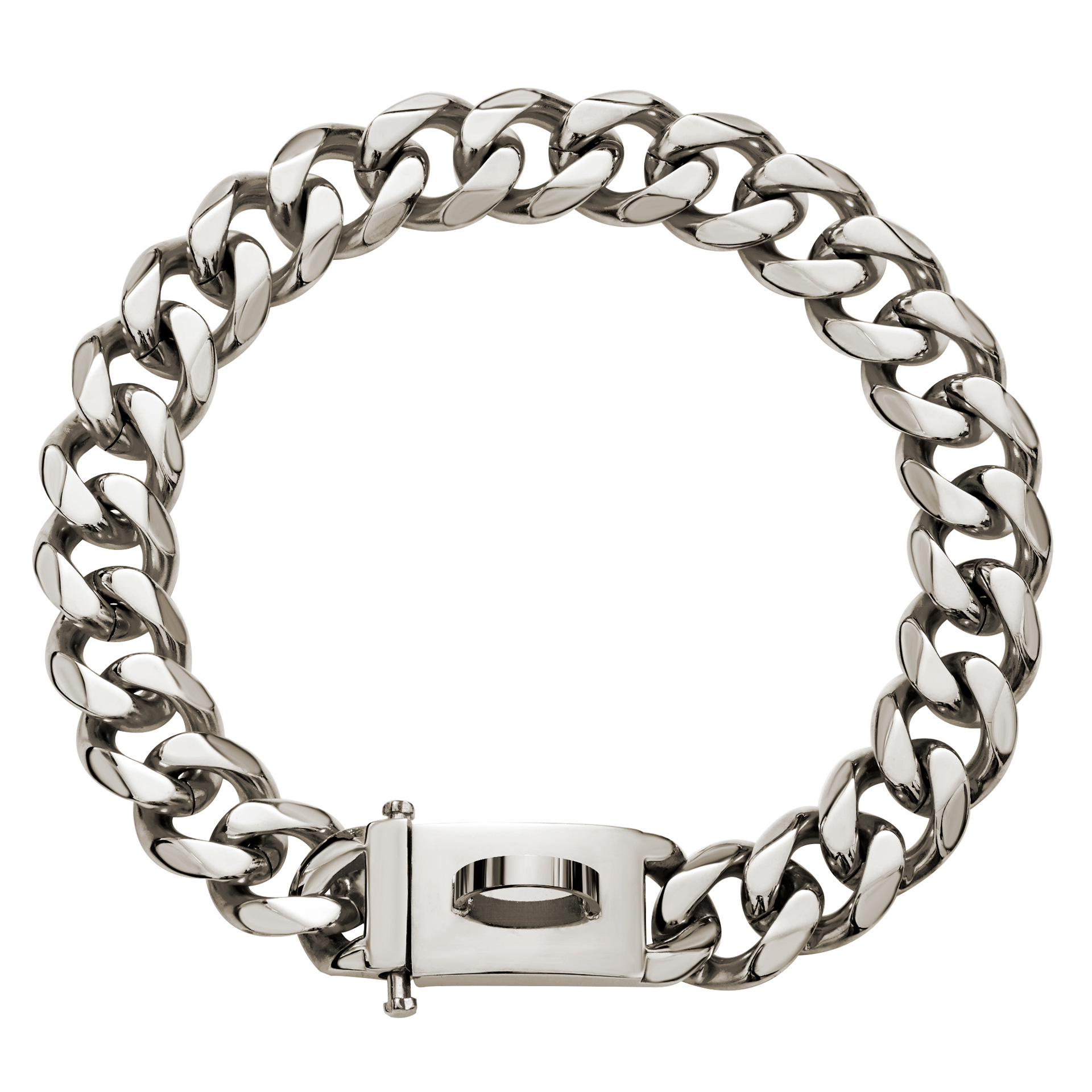 19mm stainless steel pet dog chain Titanium steel six-sided grinding dog collar dog chain large gold chain dog ring