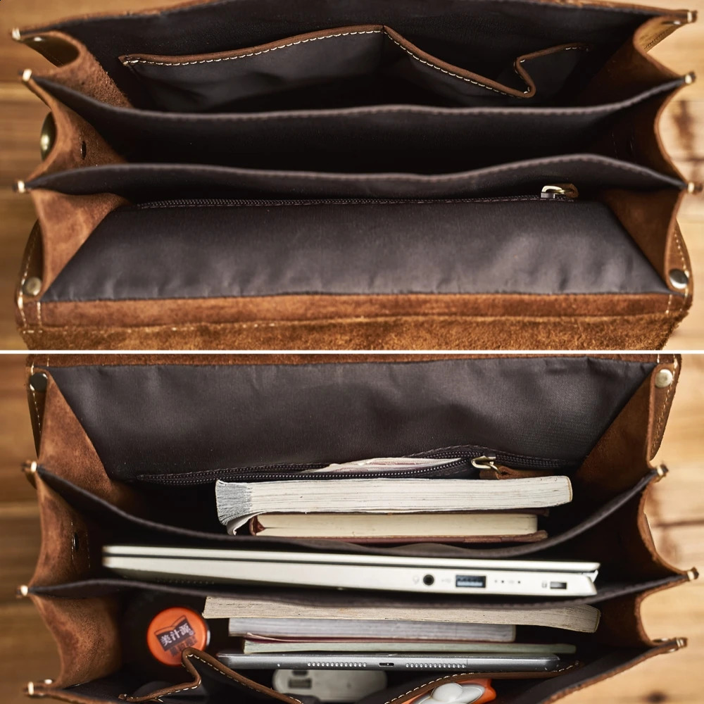 Genuine Leather Mens Backpack Multifunctional Shoulder Bag Tote Bag Convertible Form Of Crossbody Bag Casual Leather Mens Bag 240903