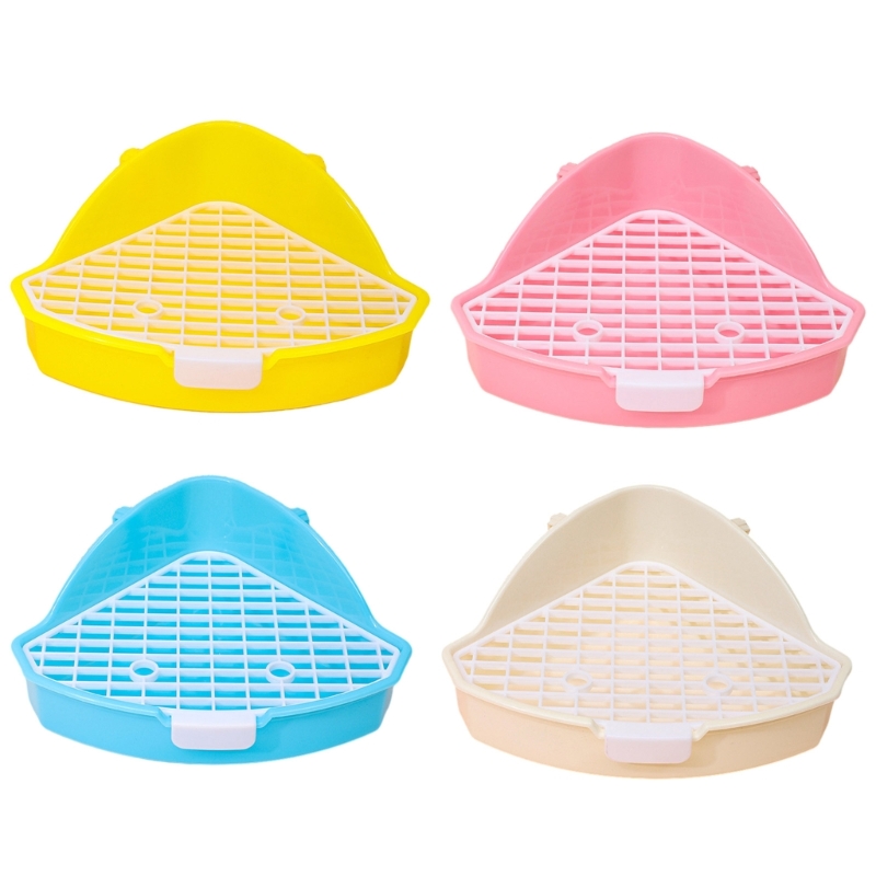 Hamster Litter Box Potty Training Toilet Pet Cage Pan Litter Bedding Box Anti-Spill Rabbit Toilet Tray for Small Animals 090C