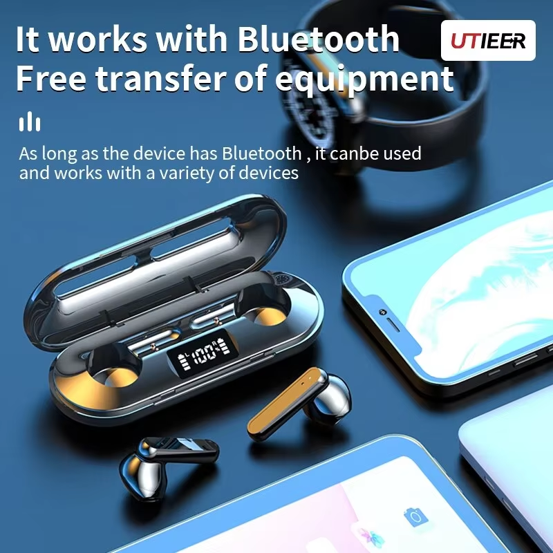 Wireless Bluetooth Headset with Charge Box for Phone Noise Cancelling Mic Earbuds Wireless Headphones Bluetooth Earphones