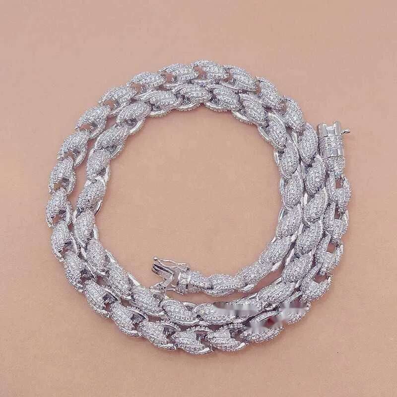 8mm Vvs Moissanite Cuban d Color Iced Out Hip Hop Jewelry Moissanite Rope Chain