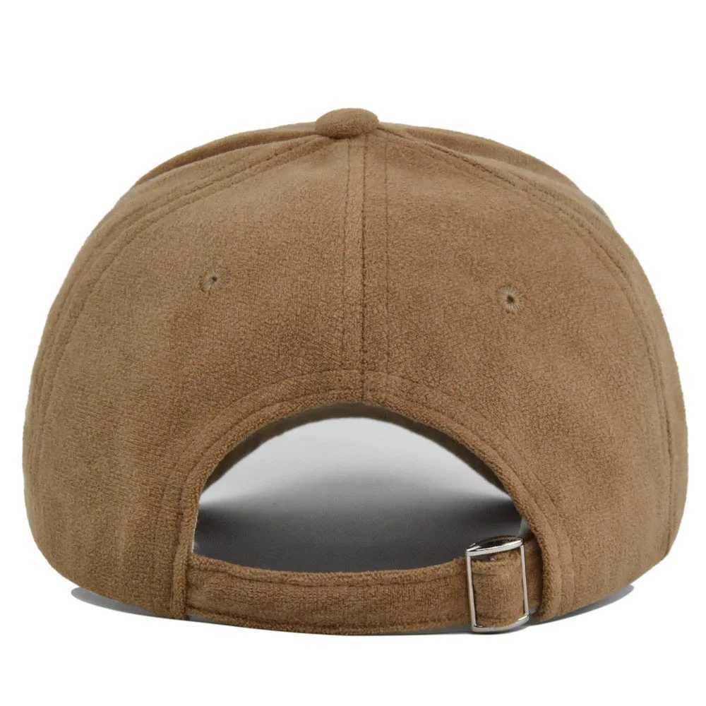 Solid suede retro baseball cap suitable for men women spring autumn street fast back hip-hop hat adjustable faux fur sunscreen sun hat W240903