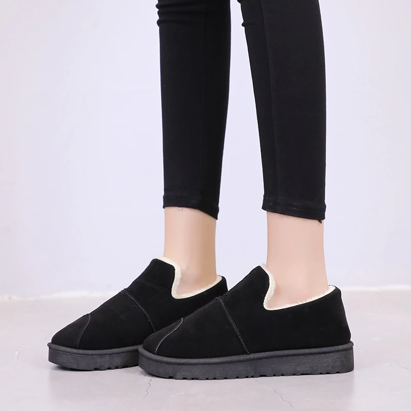Short Snow Tube Thickened Cotton Non-slip Winter New Student Women's Shoes Black Boots 0add