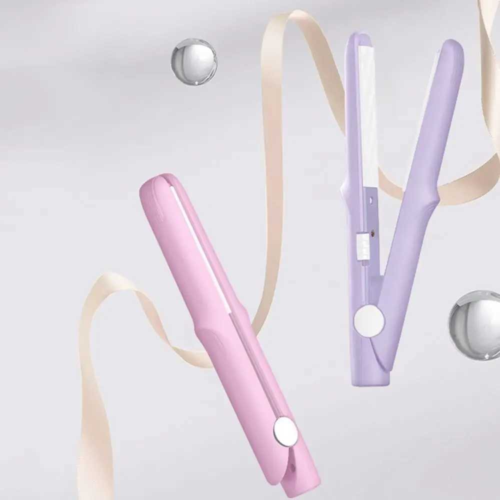 2-in-1 Mini Curling Wand Flat Iron Hair Straightener Mini Dual Purpose Curling Iron for Short Hair Travel Size Curling Iron W250610