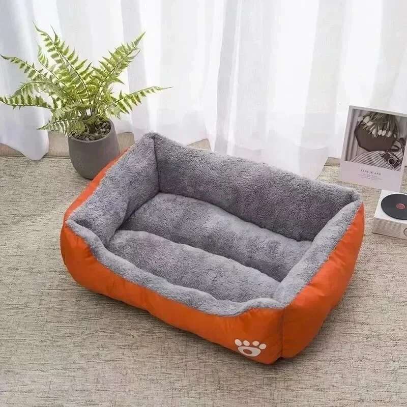 Large Pet Warm Comfortable House Soft PP Cotton Nest Dog Basket Mat Autumn and Winter Waterproof Cat Bed