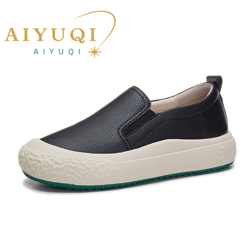 AIYUQI Women Sneakers 2024 New Fisherman Shoes Slip-on Women Flat Shoes Slip-ons Non-slip Genuine Leather Female Shoes