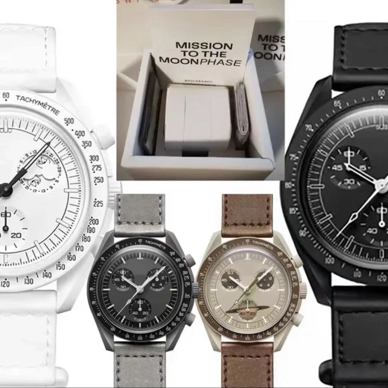 Bioceramic Planet Moon Quartz Watch Mission to Mercury 42mm full function chronograph luxury men's couple luxury watch Moonshine with box