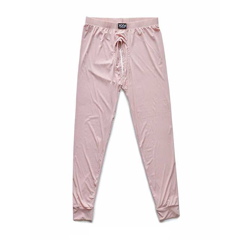 Hot underwear sexy mens hot pants interior open crotch Cueca pajamas thin mens tight pants W240903