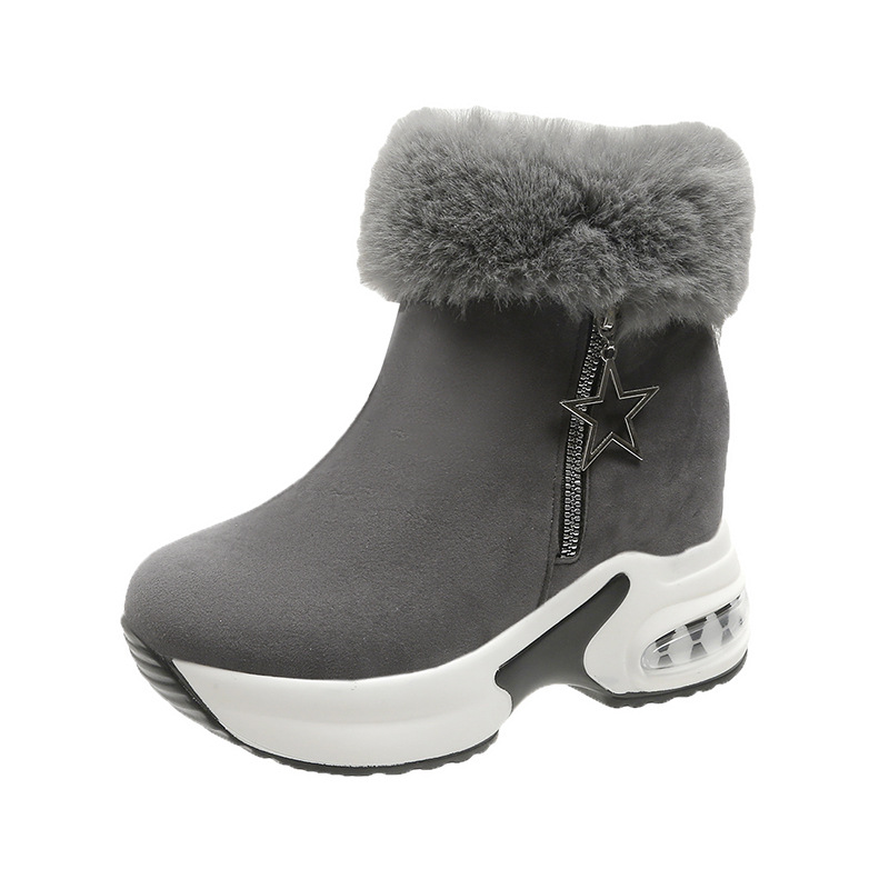 Ankle Women Boot Warm Plush Winter Shoes Woman High Heels Ladies Snow s Height Increasing 9b4a Increaing