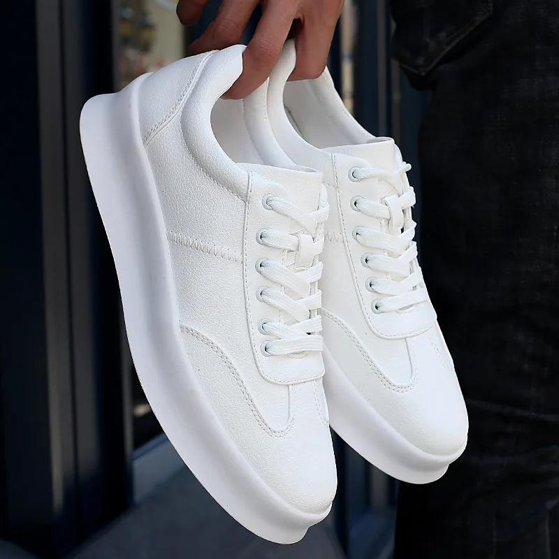 Shoes New Men's Elevated Thick Sole Fashion Casual Low Top Solid Color Board Shoes Versatile Super Fiber Men's Shoes