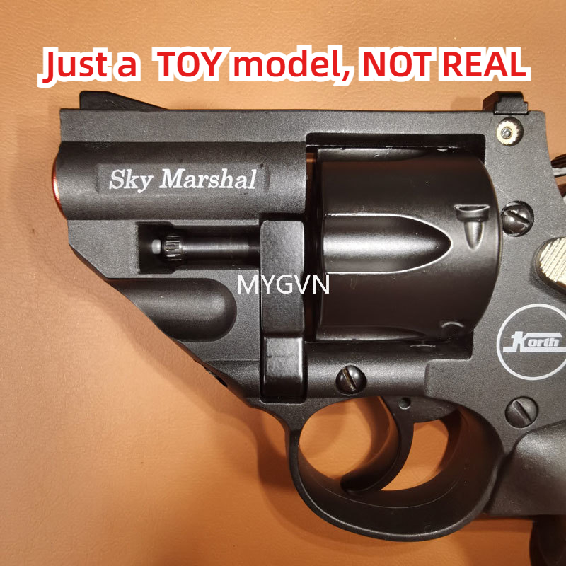 Korth Sky Marshal 9mm Revolver Toy Pistol Blaster Soft Bullet Toy Gun Shooting Model For Adults Boys Birthday Gifts CS
