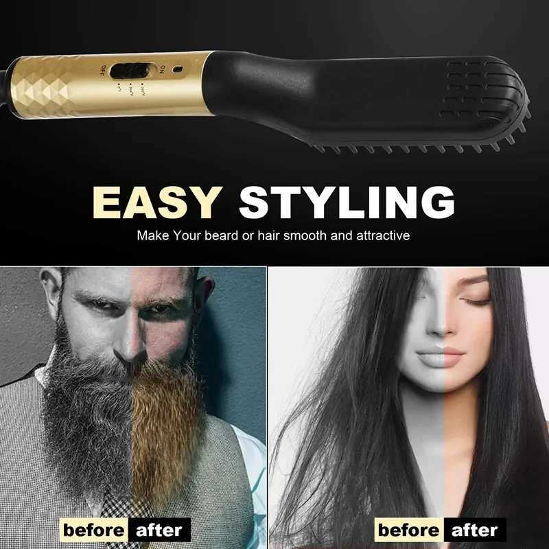 Professional Hair Comb Brush Beard Straightener Multifunctional Hair Straightening Comb Hair Curler Fast Heating Styling Tools W250610