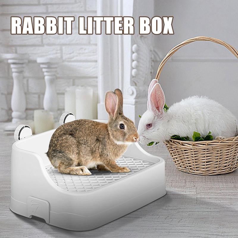 Large Capacity Pet Toilet with Buckle for Guinea Pigs Dangling Square Small Pet Litter Box Pet Cleanging Tools