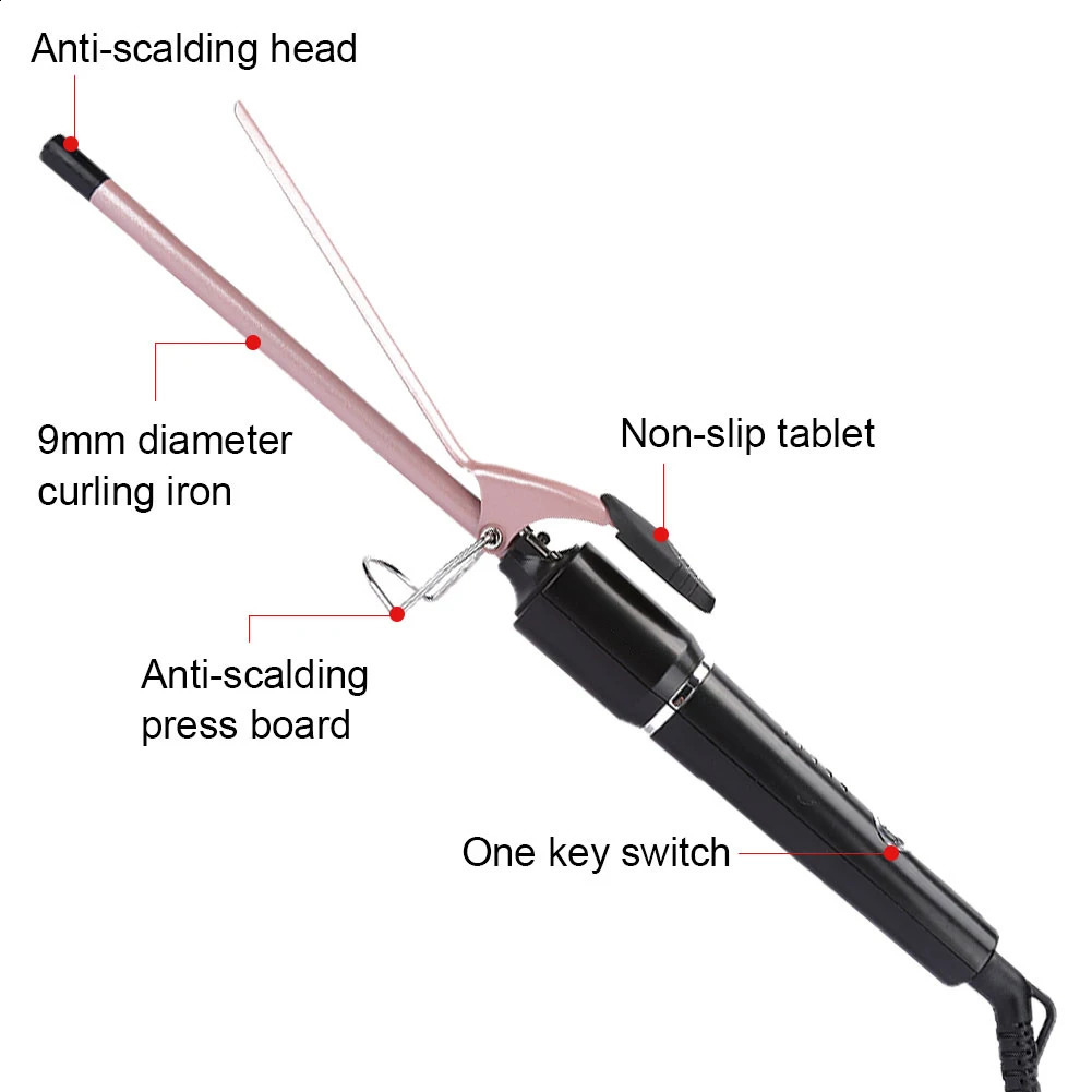 Professional Curling Iron with Instant Heating 360 ° Rotation No Entanglement Constant Temperature Hair Care Wool Curling Iron 240903