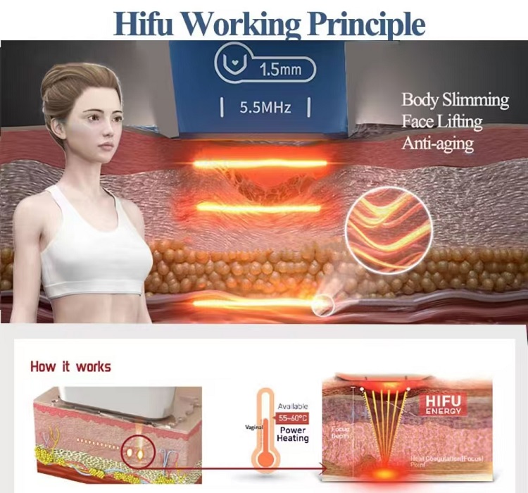 12D Hifu RF Wrinkle Removal Body Slimming Face Hifu Skin Firming Tightening Wrinkle Removal Beauty Machine for Beauty Salon