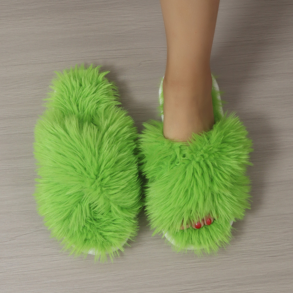 Slippers Women's Winter Long Fuzzy Slippers Indoor Plush Slippers New 2024 Autumn/Spring Collection