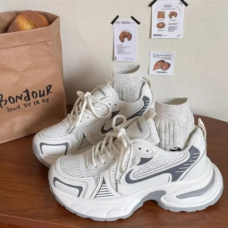 2024 Fashion New Casual Running Sneakers Design Women's Breathable Tennis Platform Shoes 47e2