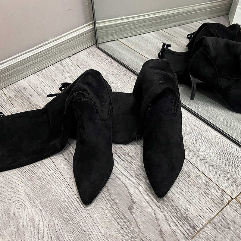 Martin Boots Autumn Winter Look Slim Over Knee Fashion Boots Womens Long Stretch Boots Large Womens Boots Women Shoes 240826