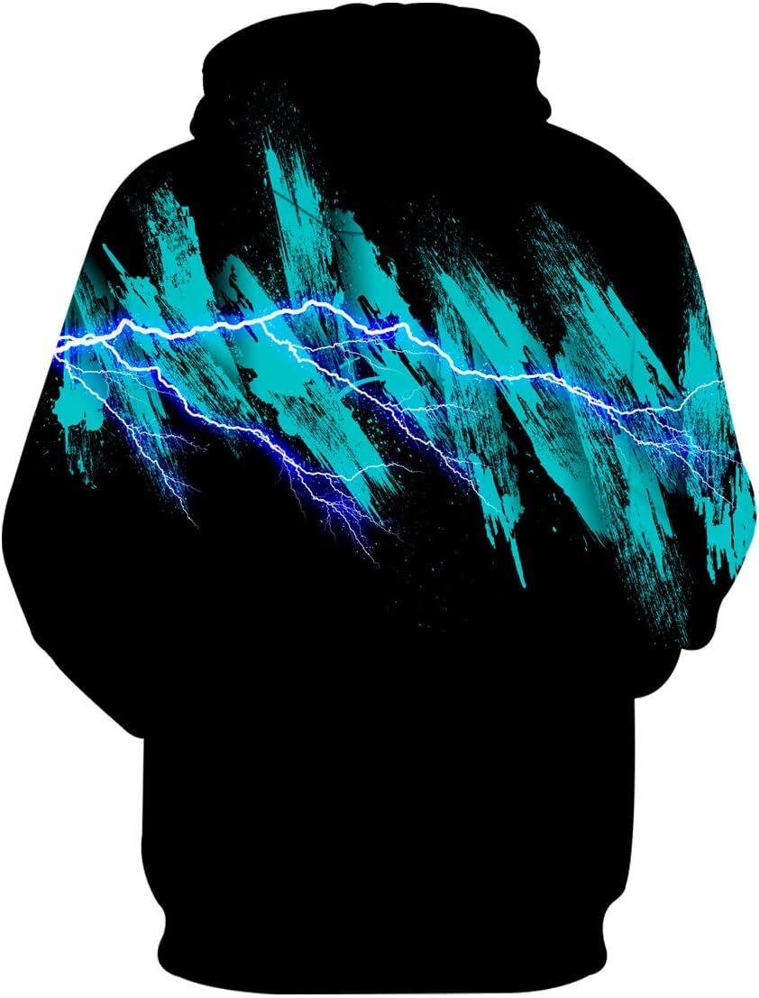 Hoodie for Mens Unisex Colorful Graphic Hoodies 3D Print Cool Sweatshirt Cool Design with Pocket for Graphic Warm and casual cool
