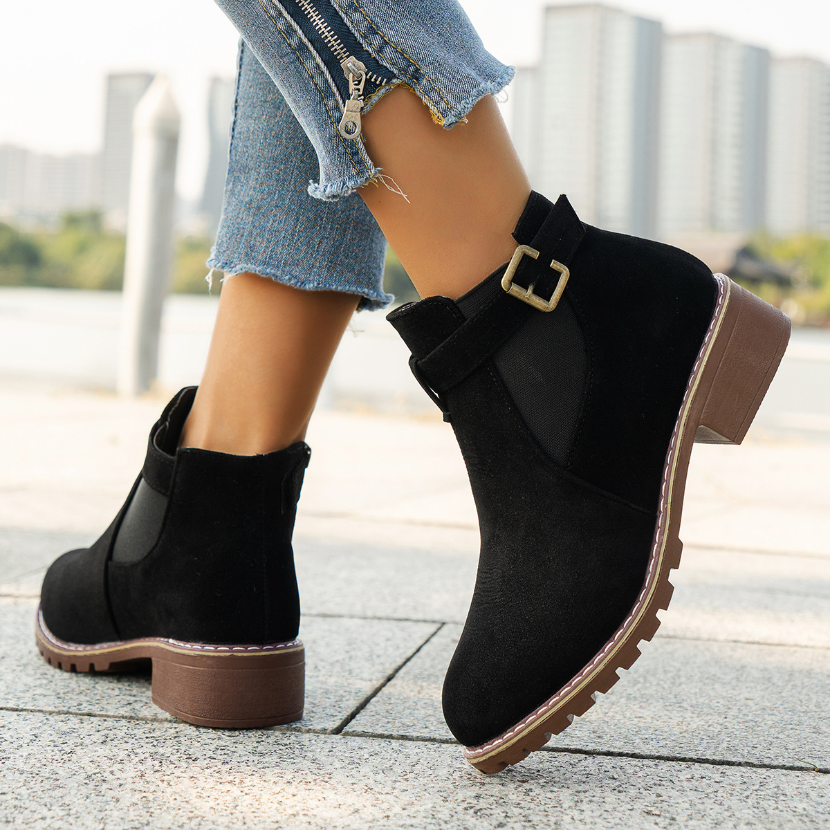 and Spring Autumn Thick Sole Ankle Shoes Comfortable Snow Fashion Hot for Women Female Platform Designer Boots 65f9 Platm