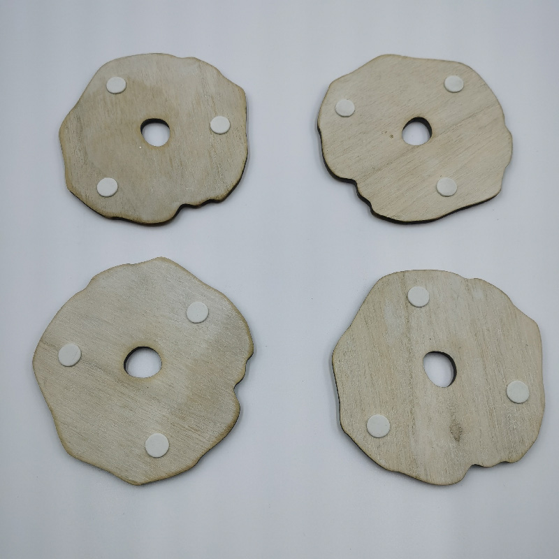 Seaside Chic Shell Design Beverage Coasters Collection for Table Protection - Pack of 4